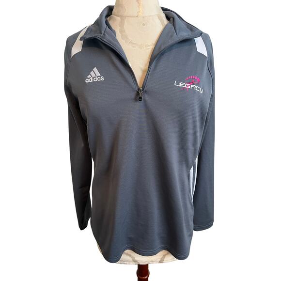 Adidas Athletic 1/4 Zip Pullover Jacket with Legacy Logo Large - Picture 1 of 8